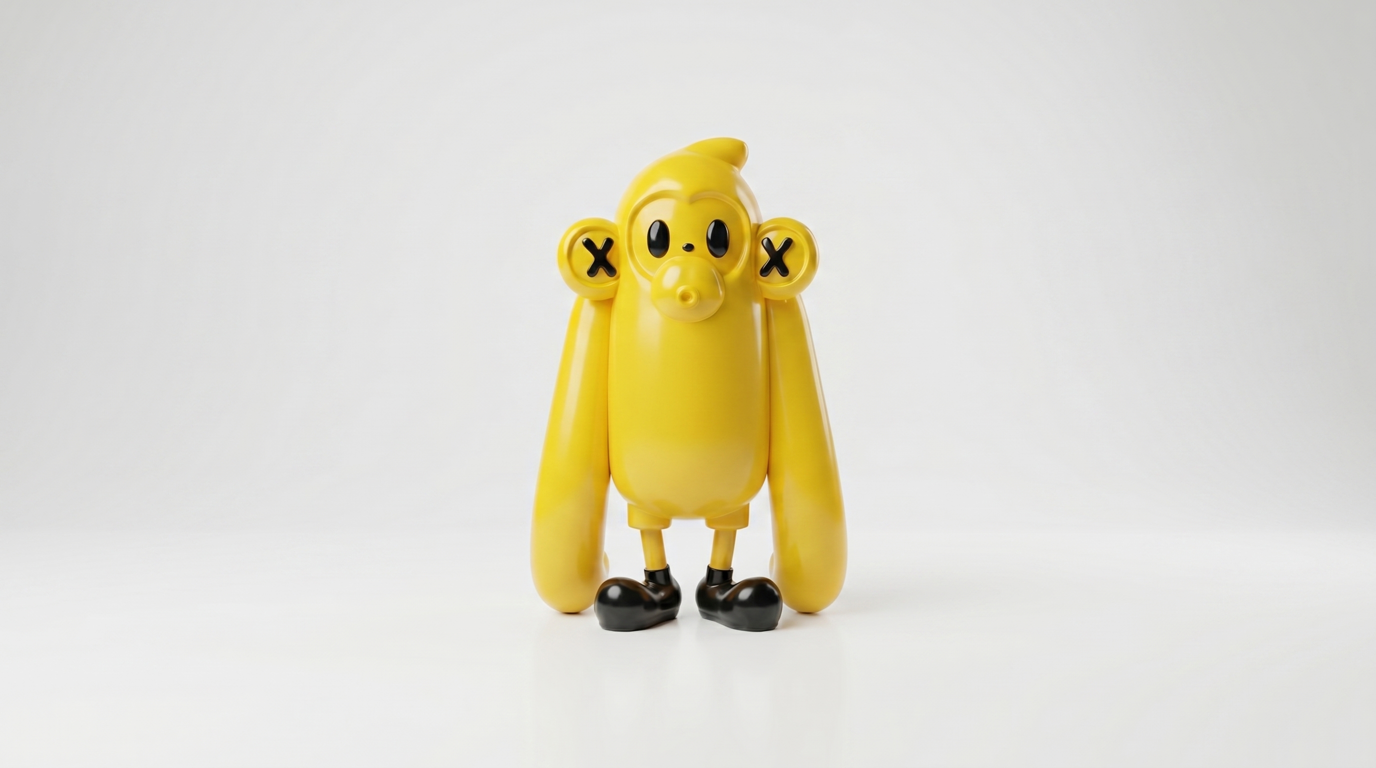 Yellow Original Chumpy sculpture, front view